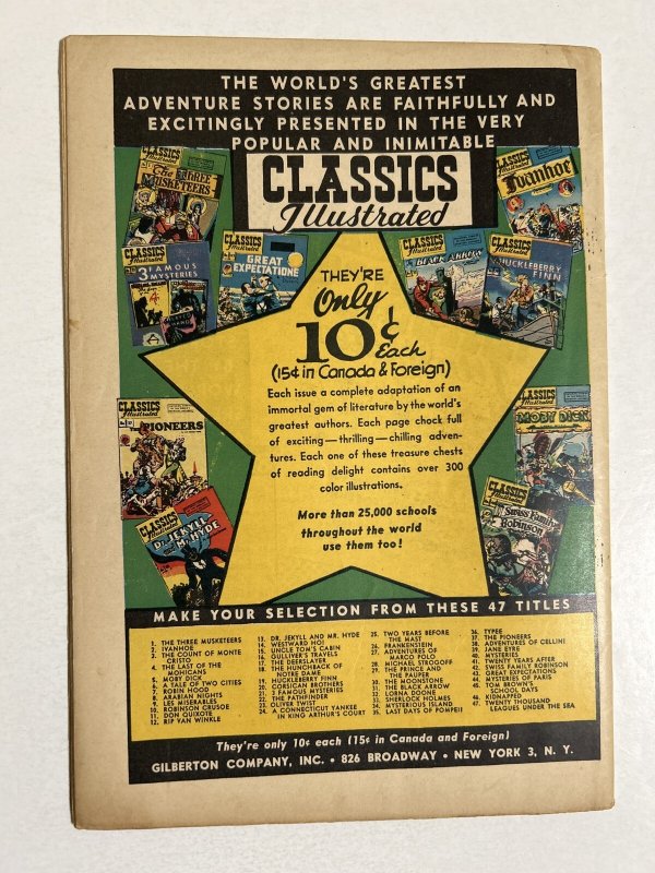 Classics Illustrated #46 Kidnapped HRN 47 VG 4.0 First Edition