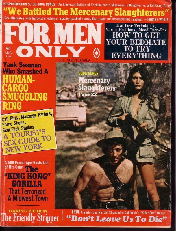 FOR MEN ONLY AUG 1971 HUMAN SMUGGLING EARL NOREM ART VG