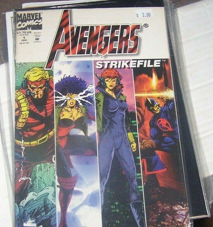 AVENGERS STRIKEFILE #1 JAN 1994 CHRYSTAL INHUMANS HERCULES BLACK