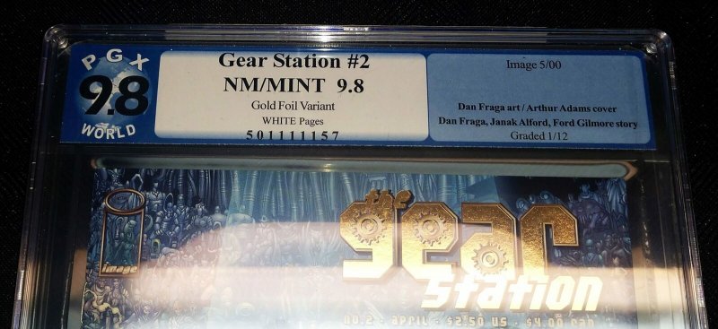 Gear Station #2 Gold Foil Variant PGX 9.8 NM/MINT (Image, 2000)