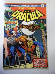 Tomb of Dracula #18 (1974) Dracula vs Werewolf by Night! FN Cond MVS Intact