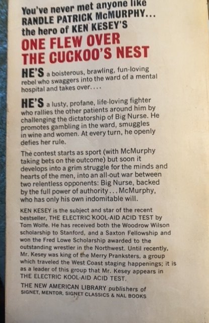 One flew over the cuckoo‘s nest, KESEY, 1962, 13TH print