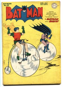 BATMAN #29-1945-DC COMICS-ROBIN-NICE COPY-BICYCLE COVER FN/VF