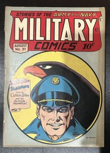 (1944) Original Golden Age MILITARY COMICS #31 with BLACKHAWK!