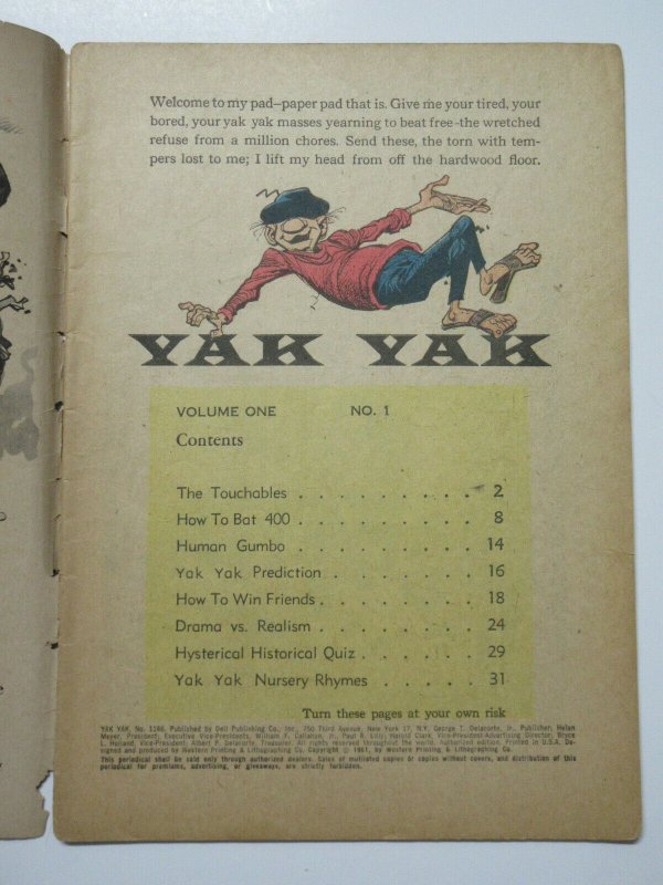 Four Color (Dell 1961) #1186 Yak Yak Pathology of Humor Jack Davis Cover GD