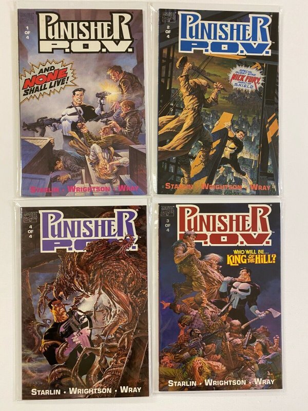 Punisher POV set #1-4 Marvel 4 different books 8.0 VF (1991) P.O.V. 