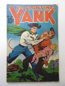 The Fighting Yank #18  GD+  moisture damage, rust top staple, light mold, ink fc