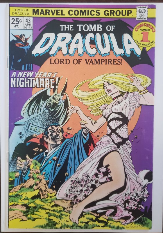 Tomb of Dracula 43 Wrightson cover art