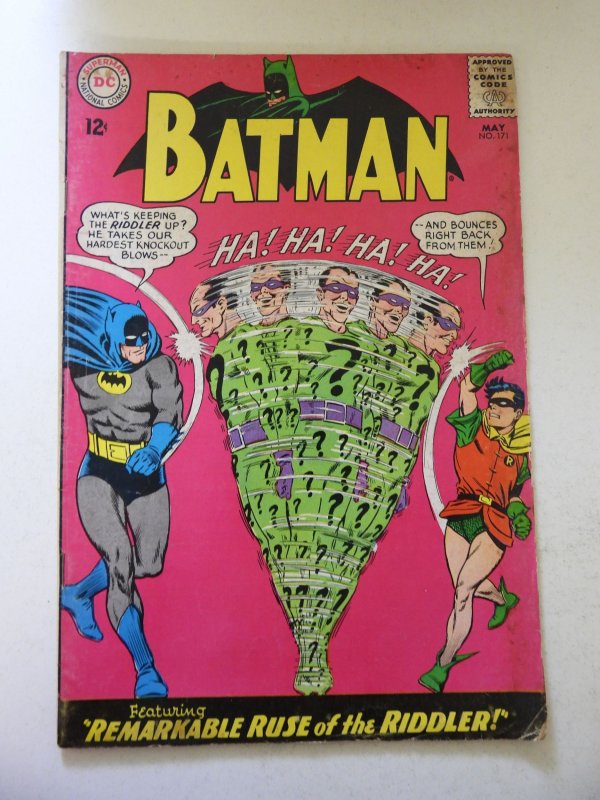 Batman #171 (1965) 1st App of the Riddler! VG Condition