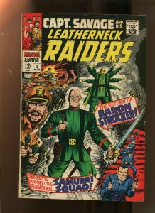 CAPT SAVAGE & HIS LEATHERNECK RAIDERS #2 (7.0) RETURN OF BARON STRUCKER! 1968
