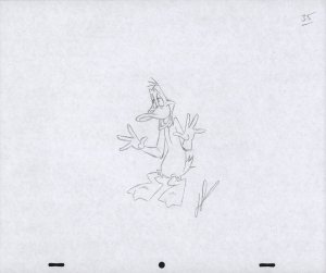 Daffy Duck Animation Pencil Art - 35 - Smug