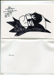 DAMIAN SCOTT SKETCHBOOK WITH BATMAN SCOWLING AUTGRAPHED SKETCH