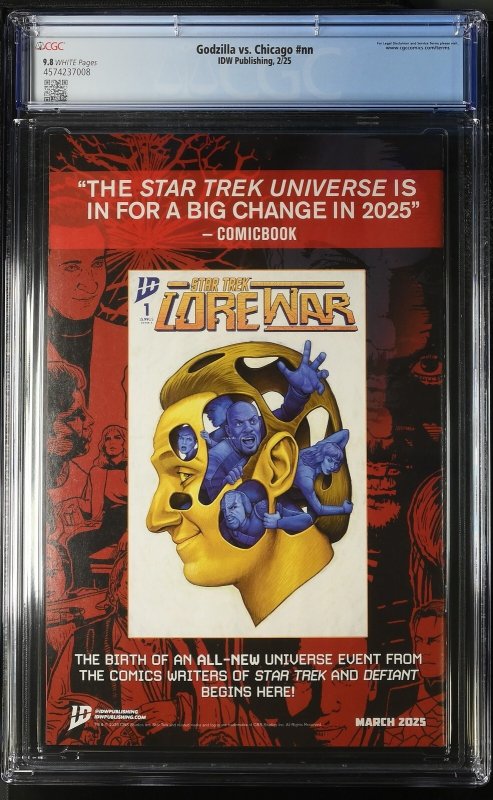 GODZILLA VS CHICAGO #1 IDW COMICS 2024 RYAN BROWN CGC 9.8 NM