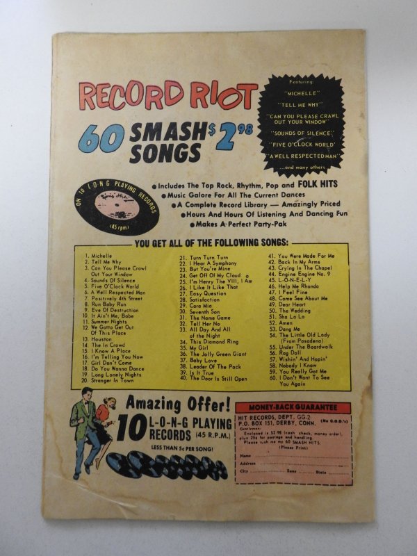 Go-Go #2 (1966) Solid VG- Condition! Moisture Stains