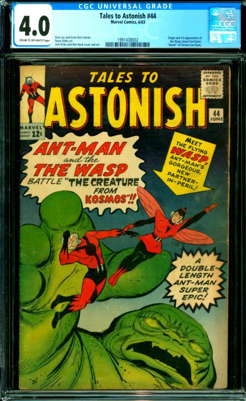 Tales to Astonish #44 CGC Graded 4.0 Origin & 1st Wasp