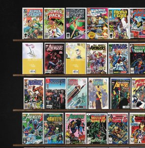 Huge Lot 150+ Comics with Alpha Flight, Power Pack, The Avengers & More!
