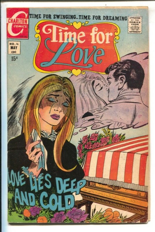 Time For Love #16 1970-Charlton-15¢ cover price-military funeral cover & stor...