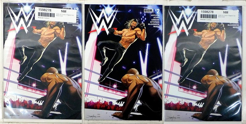 WWE Lot of 3 #2 x3 (2017) Boom! Studios 9.4 NM 1st Print Comic Books