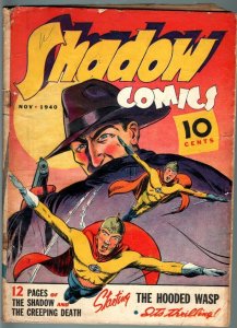 SHADOW COMICS #7-1940-HORATIO ALGER-NICK CARTER-GOLDEN AGE-G plus G+