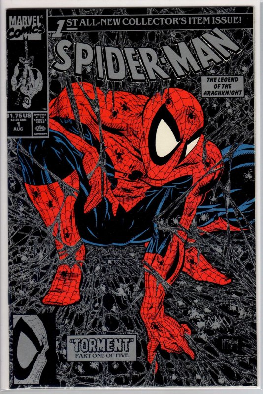 Spider-Man #1 Direct Edition (1990) 9.6 NM+ SILVER