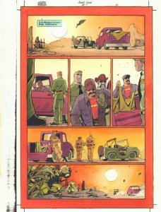 Suicide Squad #11 p.10 Color Guide Art - US / Mexico Border - by John Kalisz