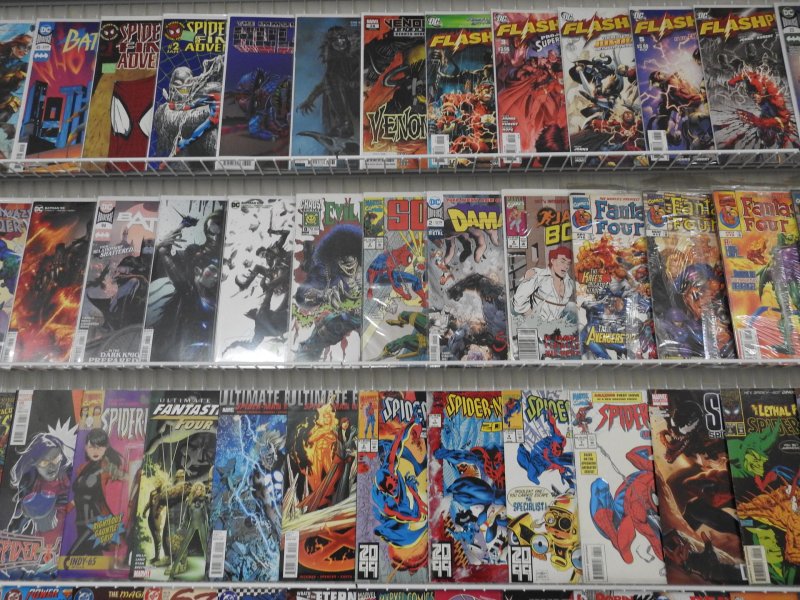 Huge Lot 150+ Comics W/ Flash, Spider-Man, Batman+ Avg VF Condition!