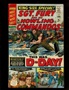 KING-SIZED SPECIAL SGT FURY & HIS HOWLING COMMANDOS #2 (6.5) THIS WAS D-DAY