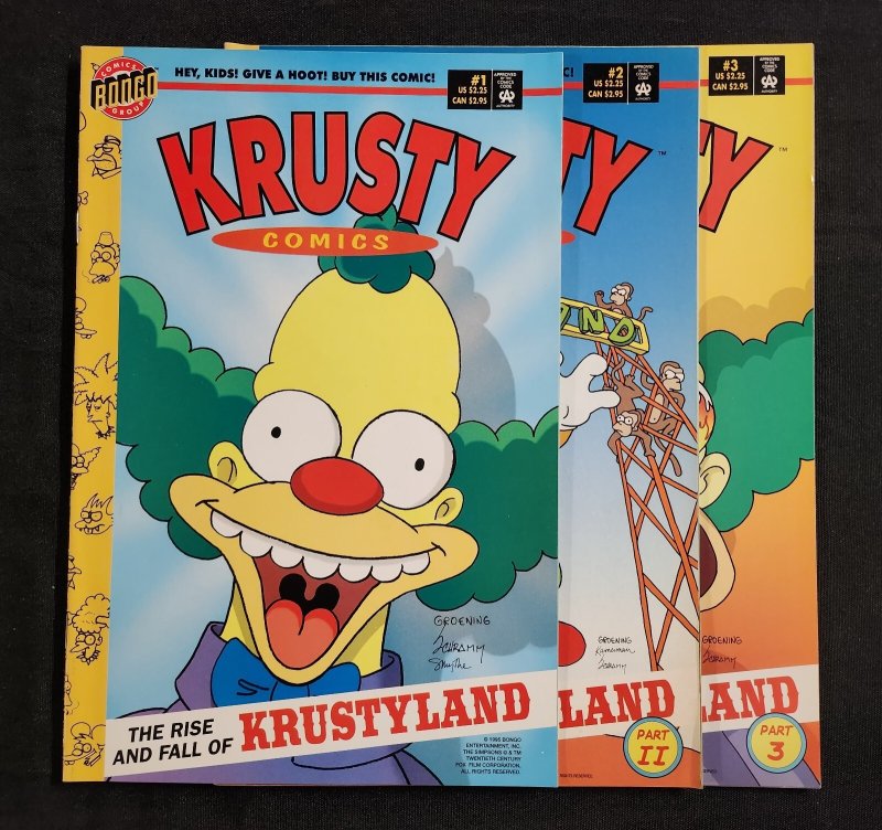 Krusty Comics 3PC #1-3 - Complete Series / Phil Ortiz Art (8.0/8.5) 1995