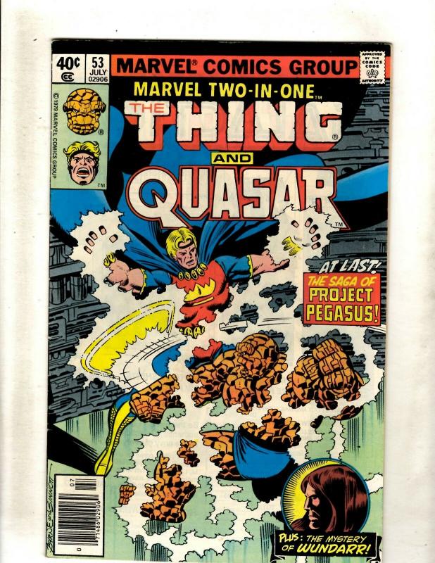 Marvel Two-In-One # 53 VF- Comic Book Thing & Quasar Avengers Fantastic Four WS9