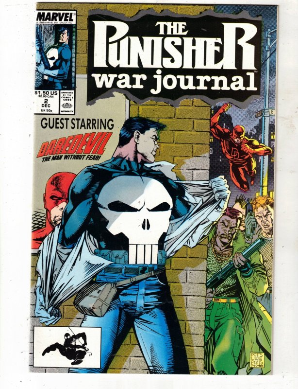 The Punisher War Journal #2 (1988) Spider-Man X-over key! High-Grade NM- Beauty!
