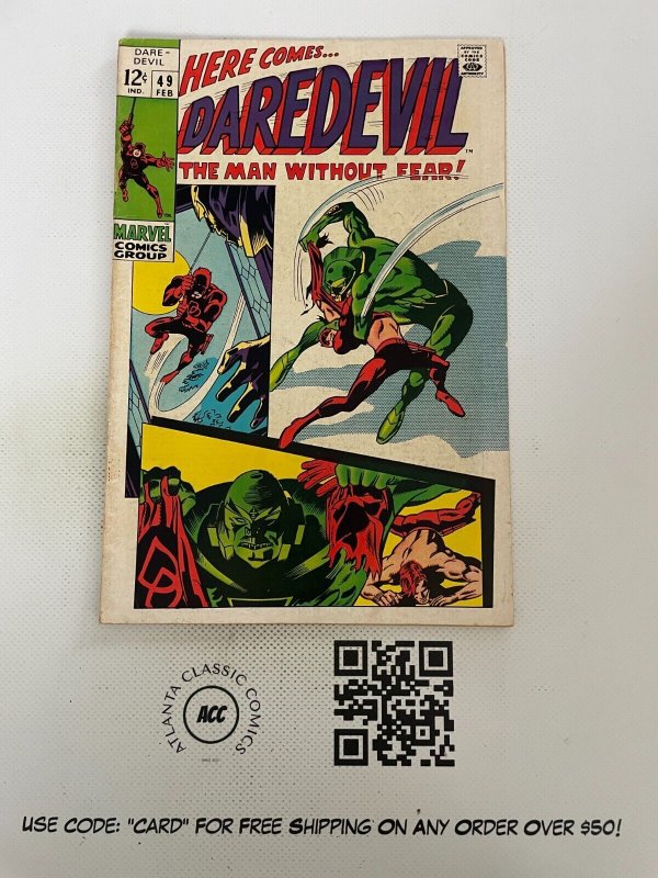 Daredevil # 49 VF- Marvel Comic Book Silver Age Avengers X-Men Hulk Thor 16 J214