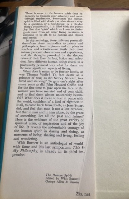 The human spirit, Burnett, 1960, 409p