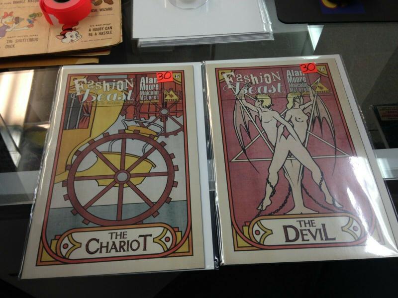 Fashion Beast 1-8 NM Incentive Tarot Variant covers Alan Moore