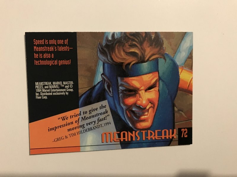 Meanstreak #72 card : 1994 Marvel Masterpieces, NM; Hilderbrandt art