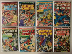 Shang-Chi Master of Kung Fu lot #26-125 last issue 49 diff avg 5.0 (1975-83)