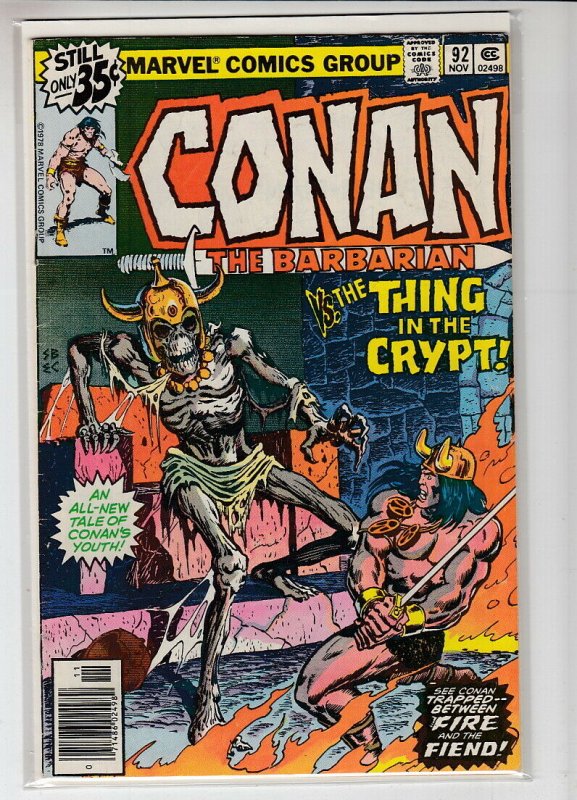 CONAN THE BARBARIAN (1970 MARVEL) #92 FN A02220