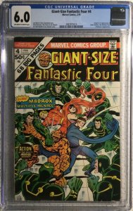 Marvel, Giant Size Fantastic Four #4, 1st Multiple Man (Maddox), CGC 6.0 , Look!