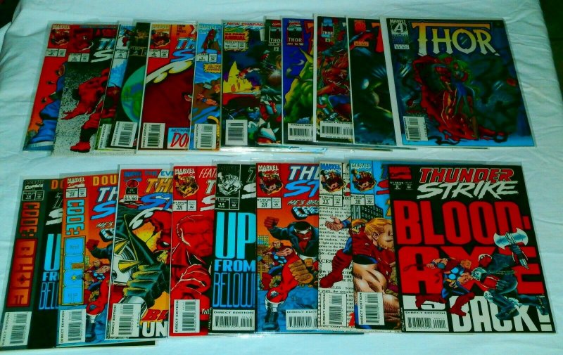 Thor V1 #451-463,476-479,488-491,497-500 ++ Thunderstrike, comic book lot of 46