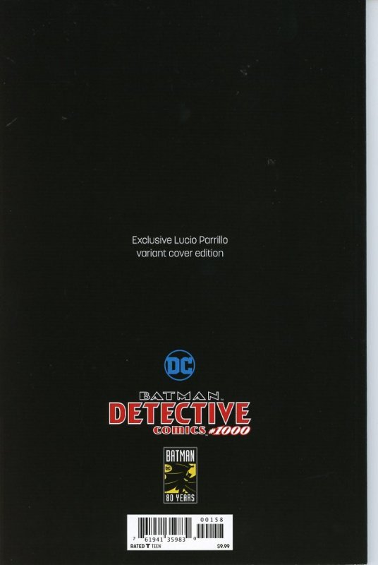 Detective Comics 1000 Lucio Perillo Virgin Variant! 9.0 (our highest grade)