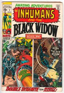 Amazing Adventures #1 (Aug-70) VG+ Affordable-Grade Black Widow, Inhumans