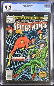 SPIDER-WOMAN #5 CGC 9.2 DAVE COCKRUM WHITE PAGES 5002