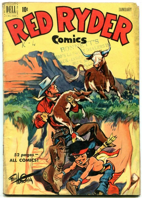 Red Ryder #90 1951-Dell Western-Fred Harman-Little Beaver- G/VG