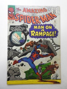 The Amazing Spider-Man #32 (1966) VG- Condition moisture stain, ink bc