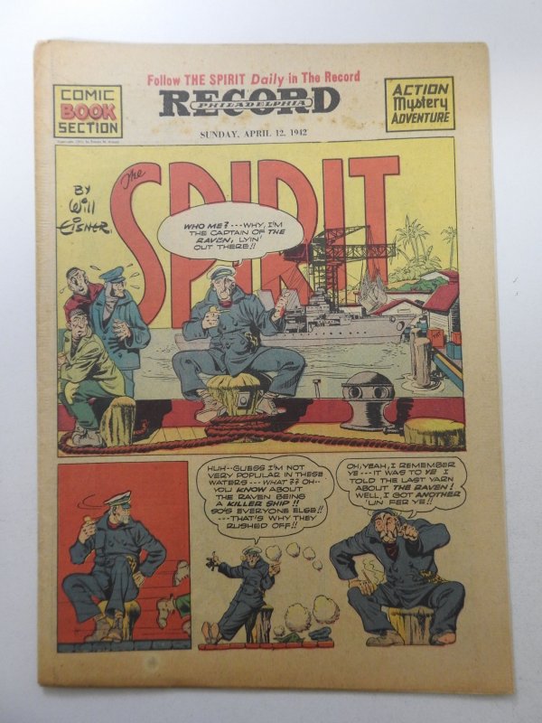 The Spirit #98 (1942) Newsprint Comic Insert Rare!