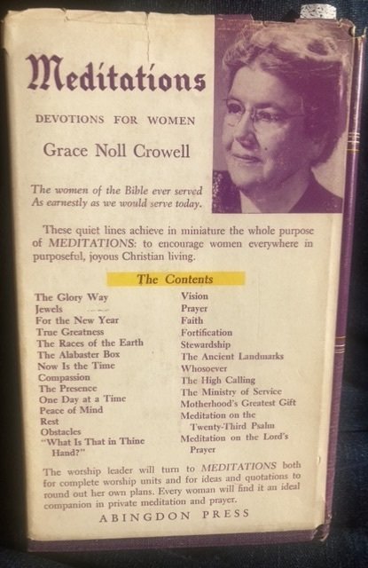 Meditations, CROWELL, devotions for women, 1956
