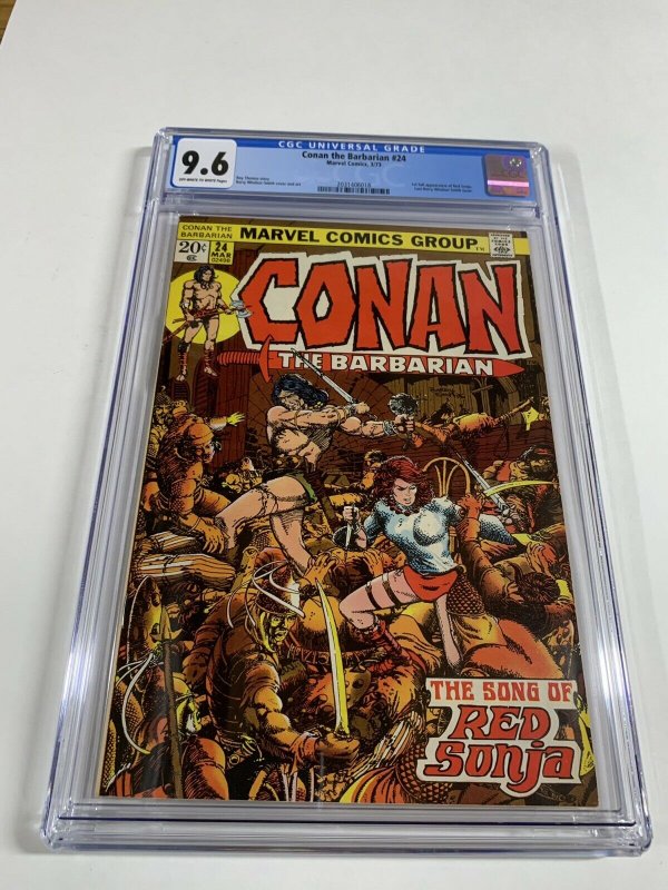 Conan The Barbarian 24 Cgc 9.6 Ow/w Pages 1st Red Sonja Marvel Bronze Age