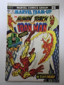 Marvel Team-Up #29 (1975) MVS Intact! Sharp VG+ Condition! Torch & Shellhead!