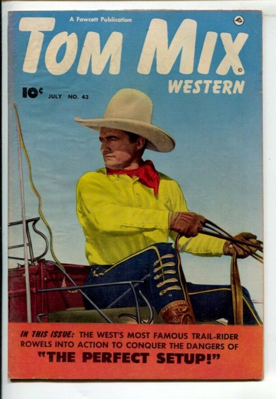 Tom Mix Western #43 1951-Fawcett-Photo cover -Carl Pfeufer story art-FN-