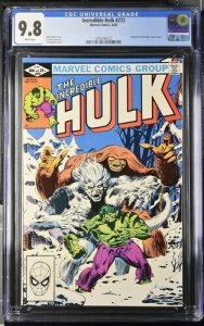 Incredible Hulk #272 1982 Marvel Comics CGC 9.8 White Pages 022