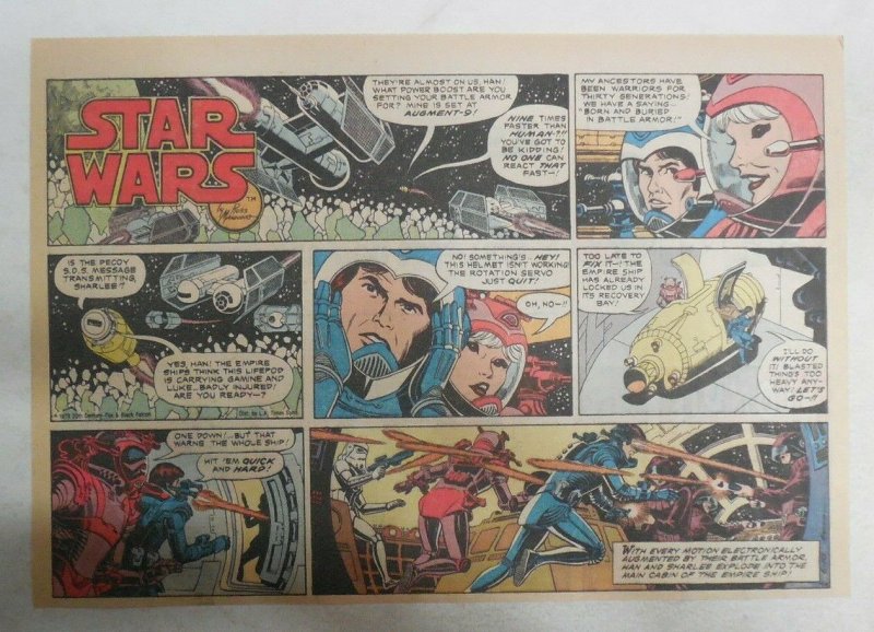 Star Wars Sunday Page #14 by Russ Manning from 6/10/1979 Large Half Page Size!